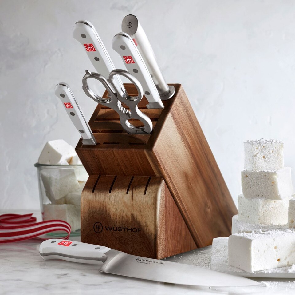 Wüsthof Classic 7Piece Knife Block Set, White Williams Sonoma Australia